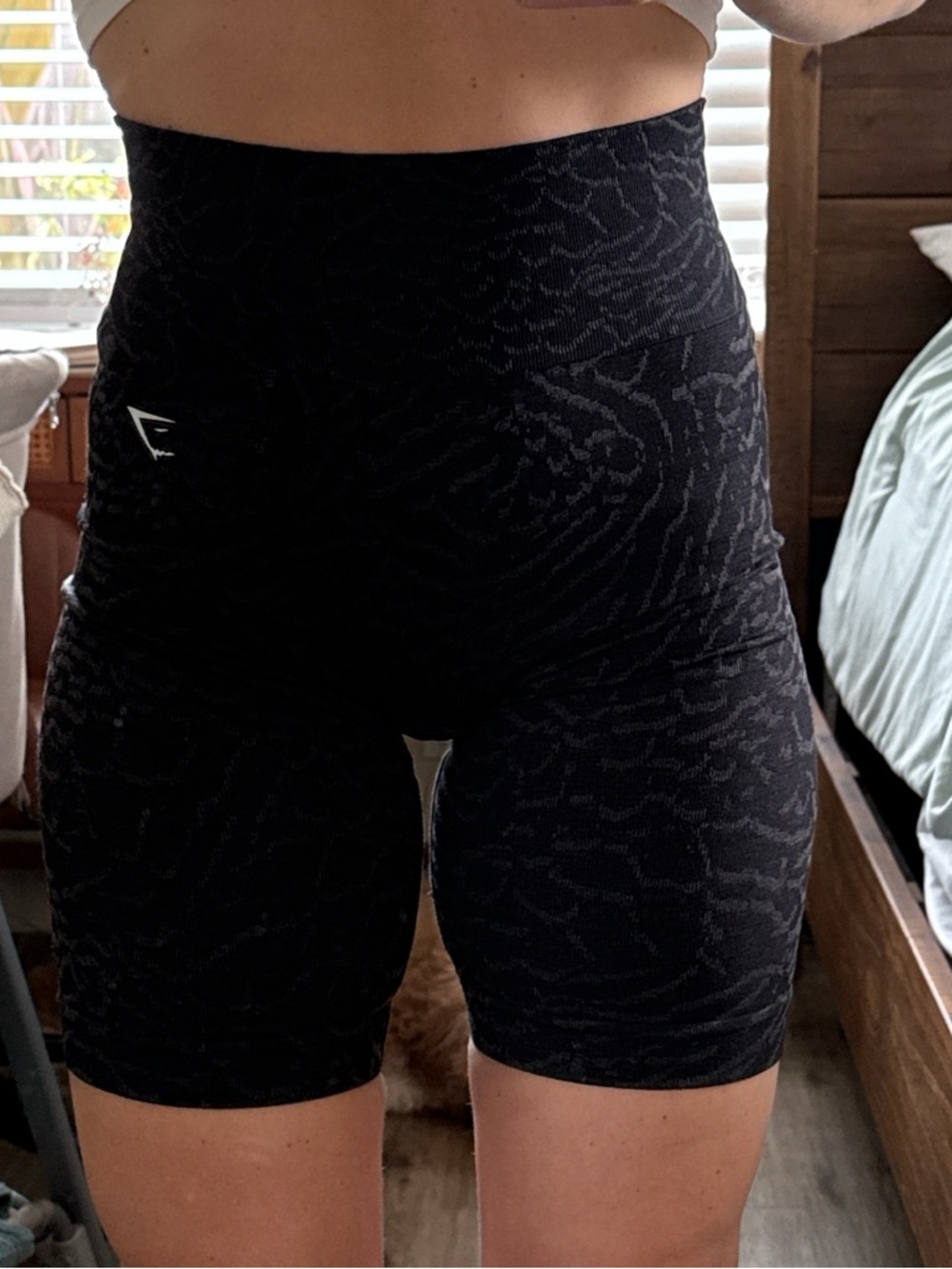 Gymshark Black Animal Print Seamless Shorts